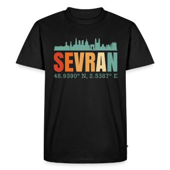Sevran - T-shirt Premium bio Homme - noir - Devant - Nico (187cm)