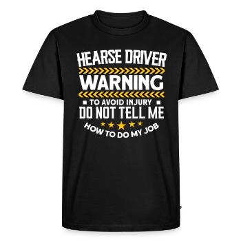Hearse driver - Men's Premium Organic T-Shirt - black - Front - Nico (187cm)