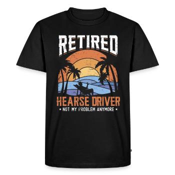 Retired hearse driver - Men's Premium Organic T-Shirt - black - Front - Nico (187cm)