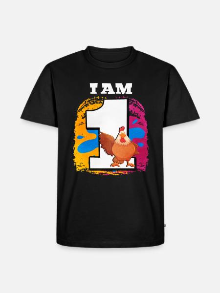 I am 1 chicken - Men's Premium Organic T-Shirt - black