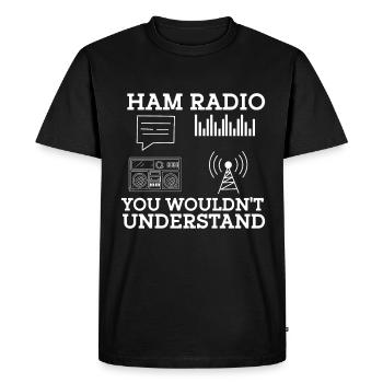 Ham Radio Amateur Radio Funker Gift - Men's Premium Organic T-Shirt - black - Front - Nico (187cm)