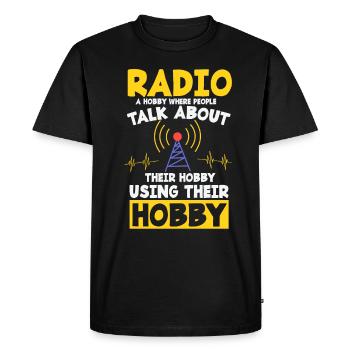 Ham Radio Amateur Radio Funkter Gift - Men's Premium Organic T-Shirt - black - Front - Nico (187cm)