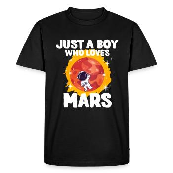 Cadeau de planète Mars - T-shirt Premium bio Homme - noir - Devant - Nico (187cm)
