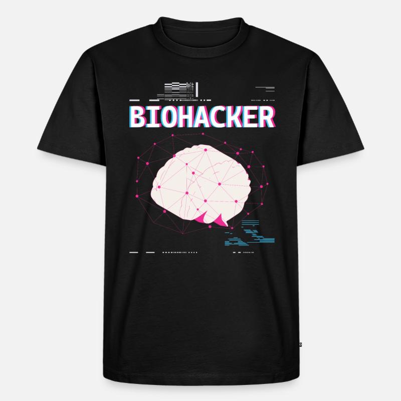 Biohacker Biohacking - Männer Premium Bio T-Shirt - Schwarz