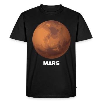 Mars - Men's Premium Organic T-Shirt - black - Front - Nico (187cm)