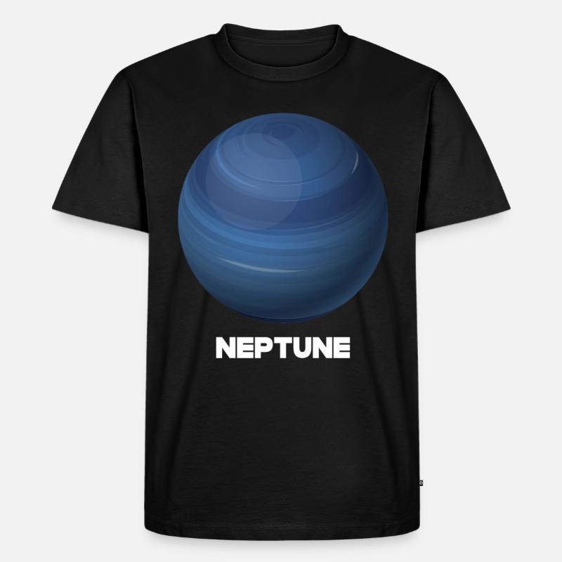 Neptun - Männer Premium Bio T-Shirt - Schwarz