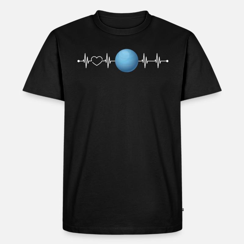 Uranus - Männer Premium Bio T-Shirt - Schwarz