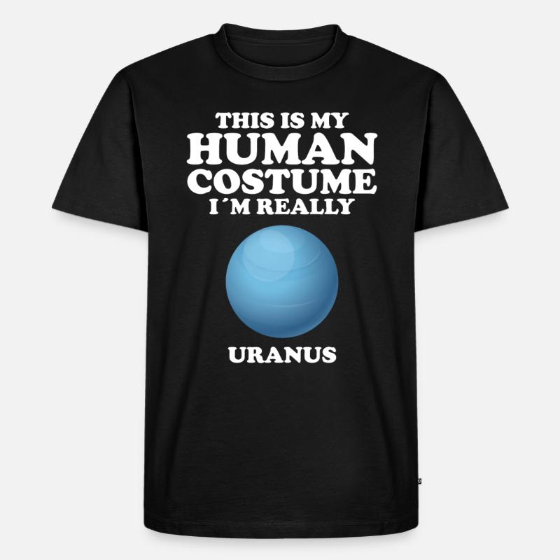 Uranus - Männer Premium Bio T-Shirt - Schwarz