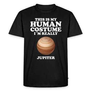 Jupiter - Men's Premium Organic T-Shirt - black - Front - Nico (187cm)