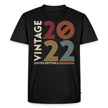 Vintage Legendary since 2022 Birthday - Men's Premium Organic T-Shirt - black - Front - Nico (187cm)