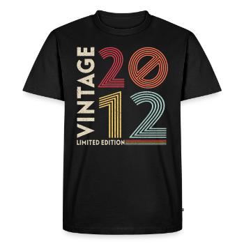 2012 Unique - Men's Premium Organic T-Shirt - black - Front - Nico (187cm)
