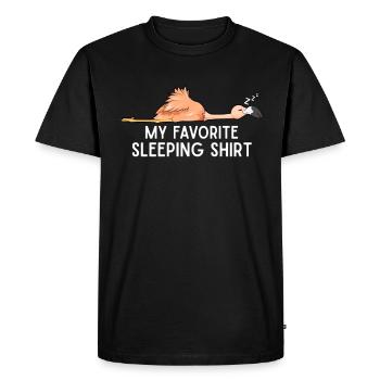 Flamingo Sleeping - Men's Premium Organic T-Shirt - black - Front - Nico (187cm)