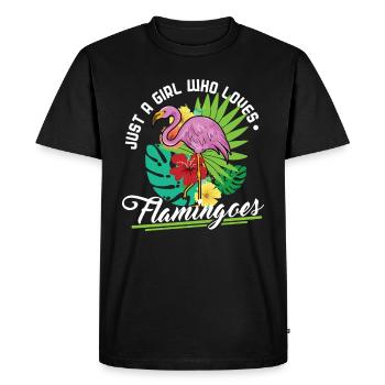 Flamingo Girl - Men's Premium Organic T-Shirt - black - Front - Nico (187cm)