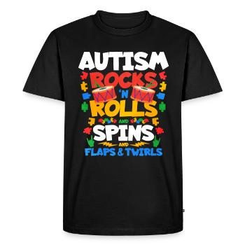 Autism Autism Gift - Men's Premium Organic T-Shirt - black - Front - Nico (187cm)
