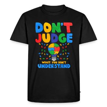 Autism Autism Gift - Men's Premium Organic T-Shirt - black - Front - Nico (187cm)