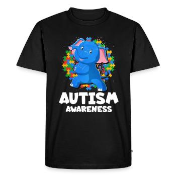 Autism Autism Gift - Men's Premium Organic T-Shirt - black - Front - Nico (187cm)