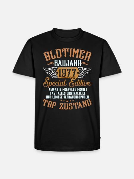 Unique Since 1977 - Männer Premium Bio T-Shirt - Schwarz