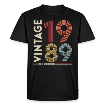 Legends were born in 1989 Birthday - Men's Premium Organic T-Shirt - black - Front - Nico (187cm)