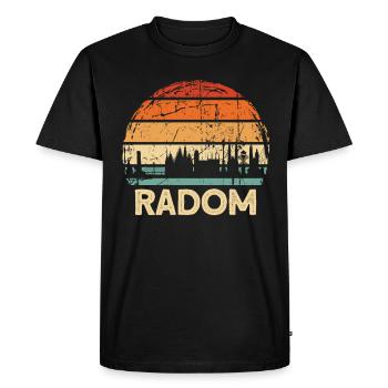 Poland Radom Skyline - Men's Premium Organic T-Shirt - black - Front - Nico (187cm)