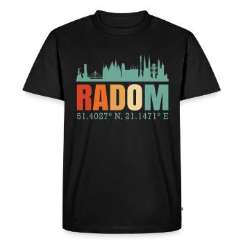 Poland Radom Skyline - Men's Premium Organic T-Shirt - black - Front - Nico (187cm)