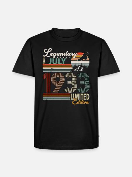 JULY 1933 - Men's Premium Organic T-Shirt - black