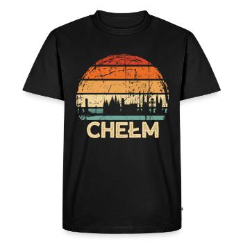 Poland Chelm Skyline - Men's Premium Organic T-Shirt - black - Front - Nico (187cm)