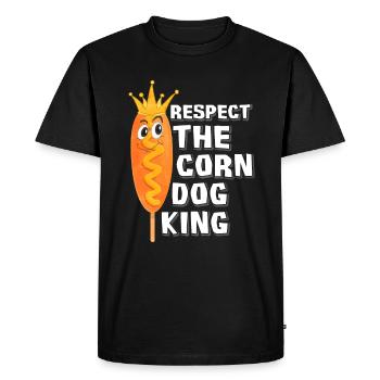 Corn Dog King - Men's Premium Organic T-Shirt - black - Front - Nico (187cm)