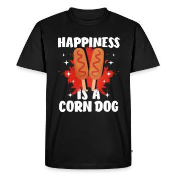 Chien de maïs - T-shirt Premium bio Homme - noir - Devant - Nico (187cm)