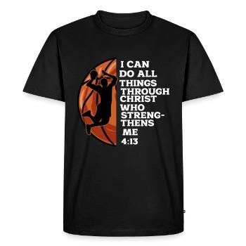 Basket-ball - T-shirt Premium bio Homme - noir - Devant - Nico (187cm)