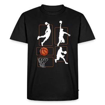Basket-ball - T-shirt Premium bio Homme - noir - Devant - Nico (187cm)