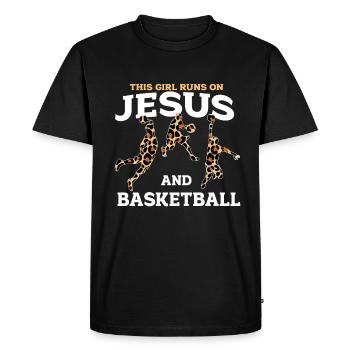 Basket-ball - T-shirt Premium bio Homme - noir - Devant - Nico (187cm)