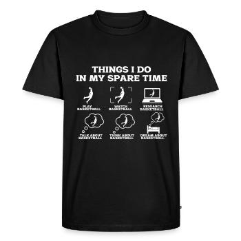 Basket-ball - T-shirt Premium bio Homme - noir - Devant - Nico (187cm)
