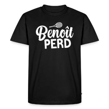 Benoit Perd - T-shirt Premium bio Homme - noir - Devant - Nico (187cm)