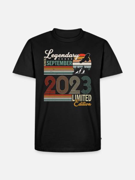 September 2023 Birthday 2023 September - Men's Premium Organic T-Shirt - black