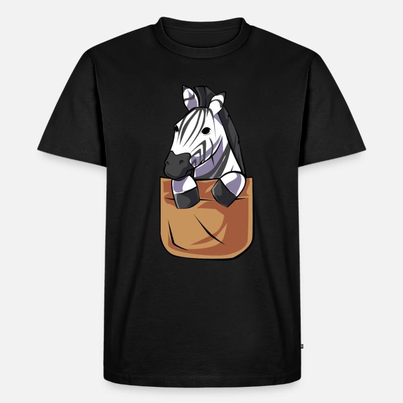 Zebra - Männer Premium Bio T-Shirt - Schwarz