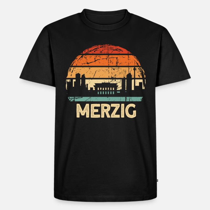Merzig - Männer Premium Bio T-Shirt - Schwarz