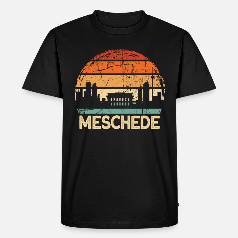 Meschede - Männer Premium Bio T-Shirt - Schwarz