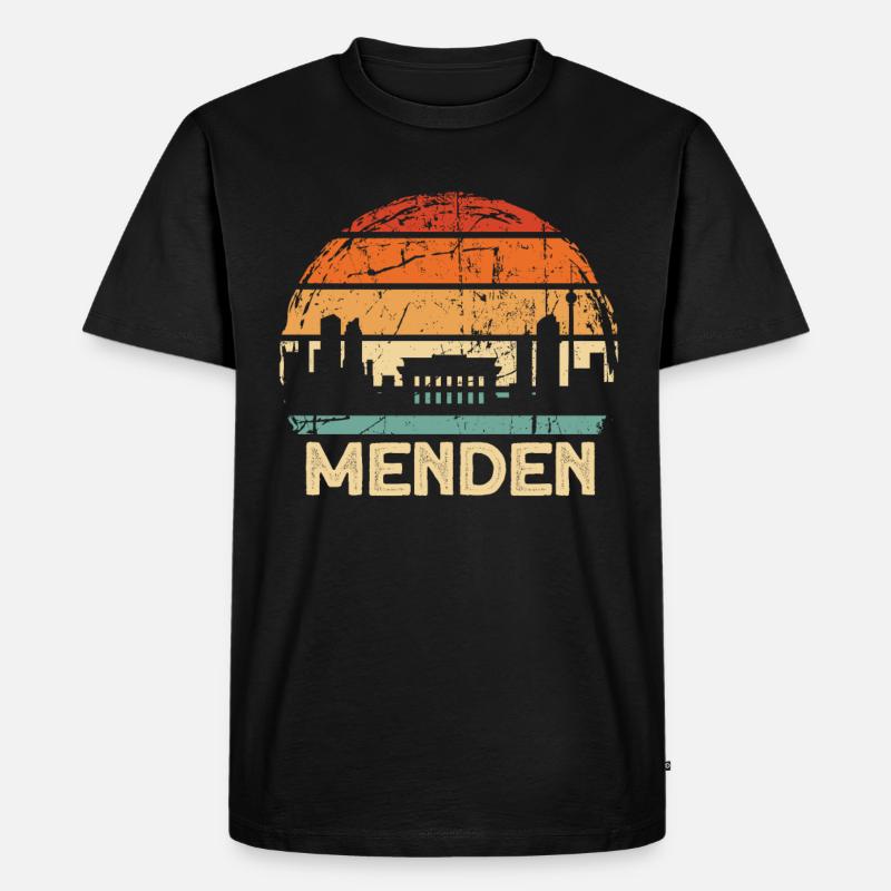 Menden - Männer Premium Bio T-Shirt - Schwarz