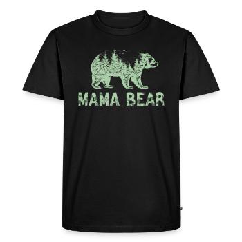 "Forest Mama Bear" for mom - Men's Premium Organic T-Shirt - black - Front - Nico (187cm)