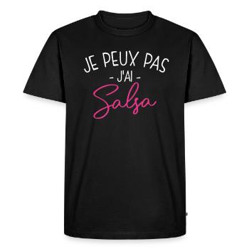 Pas Dispo, Salsa M'appelle - T-shirt Premium bio Homme - noir - Devant - Nico (187cm)