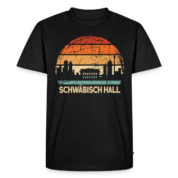 Schwäbisch Hall - Men's Premium Organic T-Shirt - black - Front - Nico (187cm)