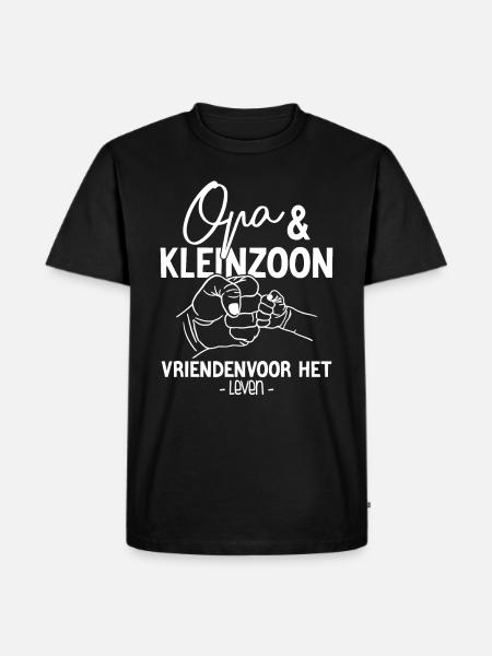 Opa Kleinzoon Vrienden - Mannen Premium Bio T-shirt - zwart