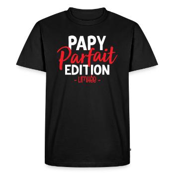 Papy Parfait Édition Limitée - T-shirt Premium bio Homme - noir - Devant - Nico (187cm)