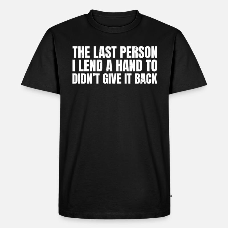 Amputierte Hand Prothese Geschenk - Männer Premium Bio T-Shirt - Schwarz