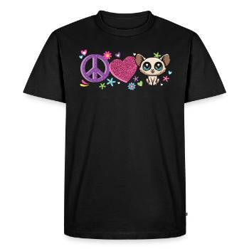 Galago - Men's Premium Organic T-Shirt - black - Front - Nico (187cm)