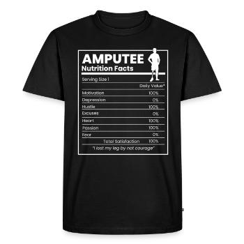 Amputated Leg Prosthesis Gift - Men's Premium Organic T-Shirt - black - Front - Nico (187cm)