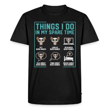 Galago - Men's Premium Organic T-Shirt - black - Front - Nico (187cm)