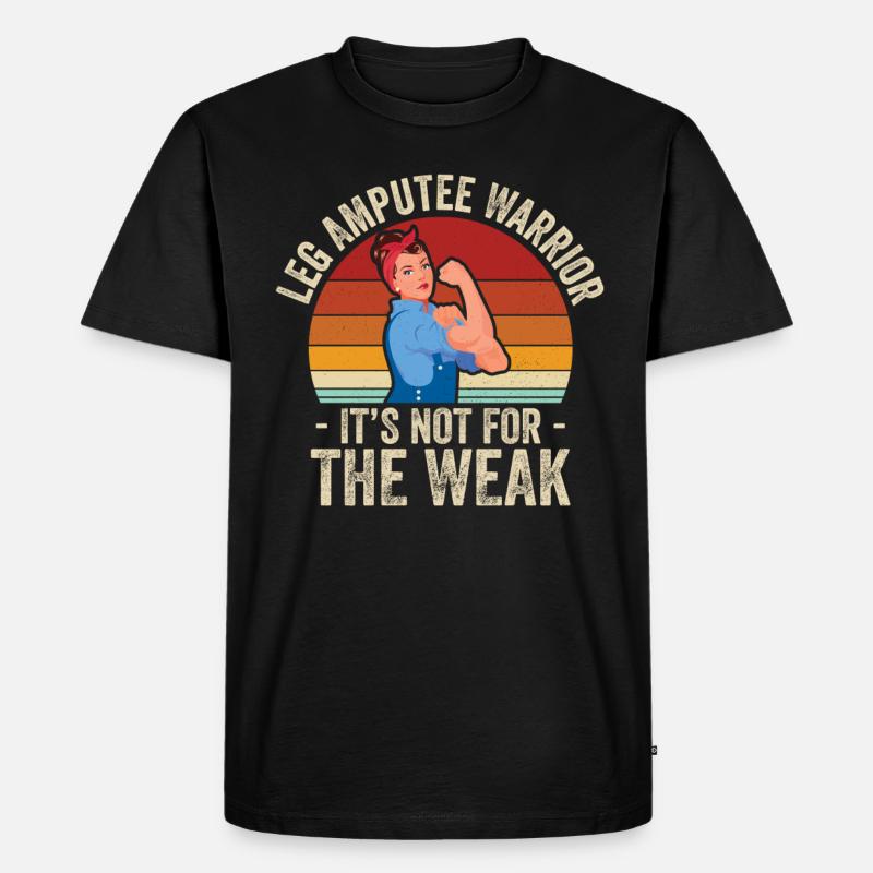 Amputiertes Bein Prothese Geschenk - Männer Premium Bio T-Shirt - Schwarz