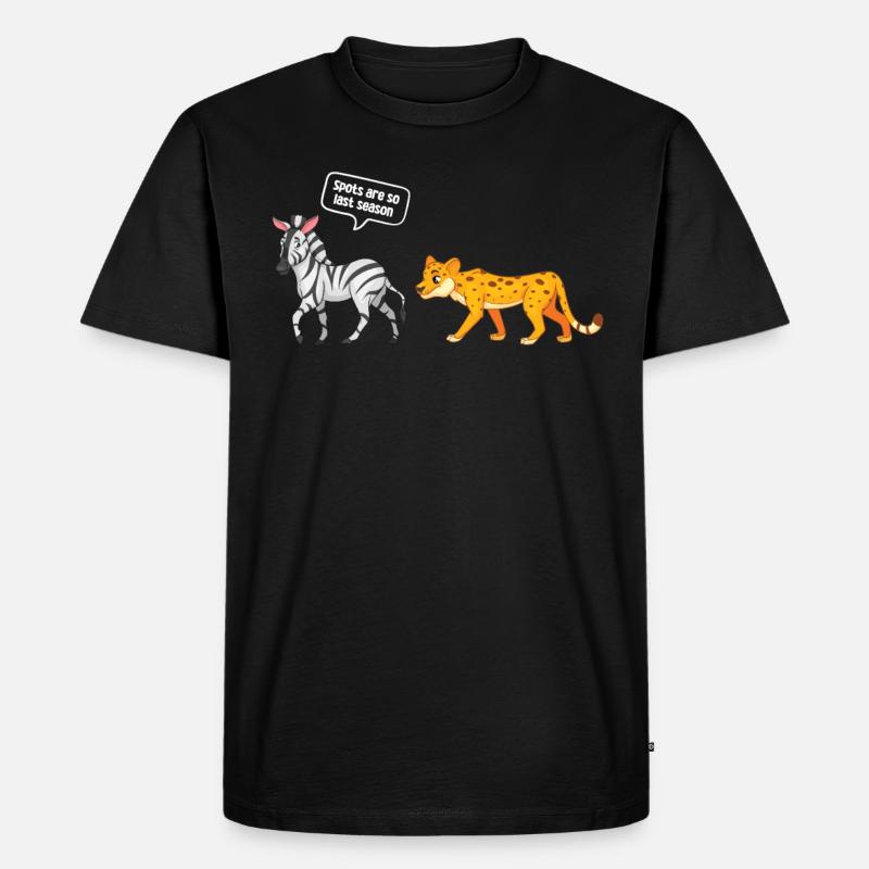 Zebra - Männer Premium Bio T-Shirt - Schwarz