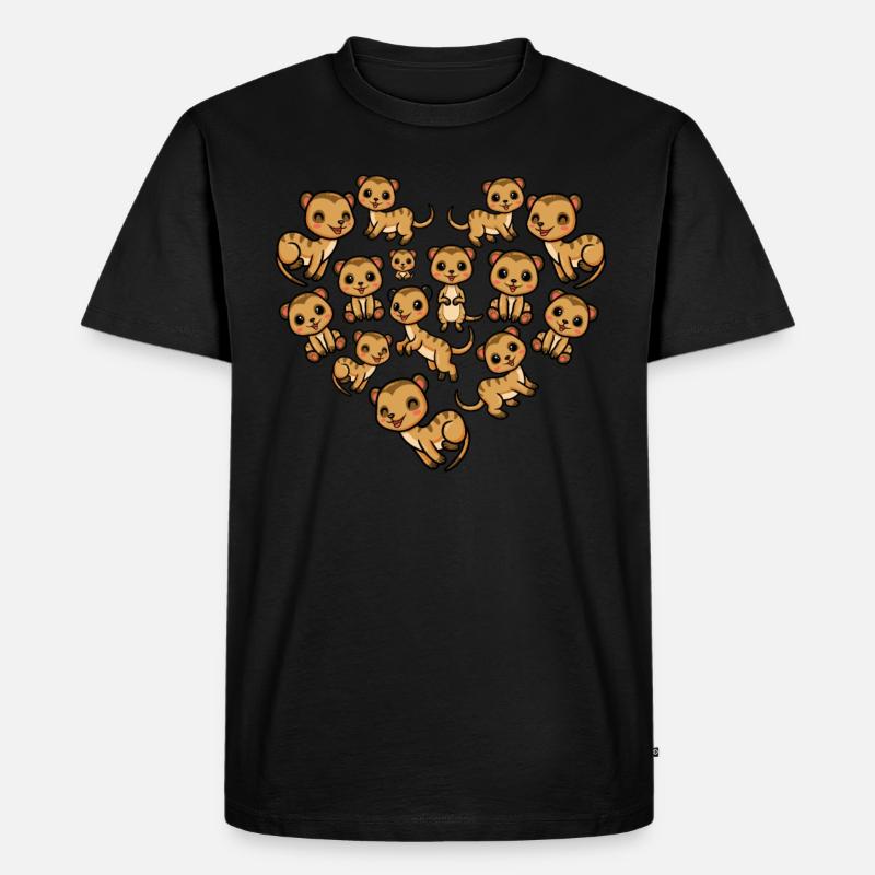 Mungusten Mungos Erdmännchen - Männer Premium Bio T-Shirt - Schwarz